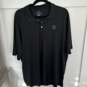 Lands’ End UPS employee black polo golf shirt embroidered like new GUC